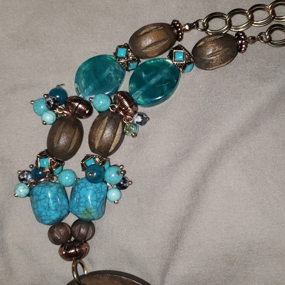 Bubblegum with Shimmering Blue Dichroic Glass Jewelry Set